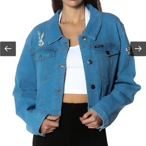 Members Only Women's Looney Tunes Bugs Bunny Denim Jacket Size M